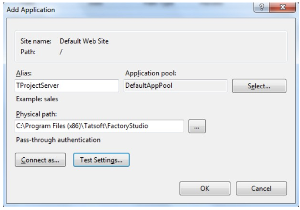 Add Application settings