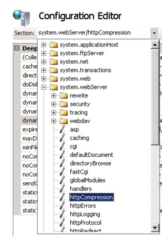 Configuration Editor options